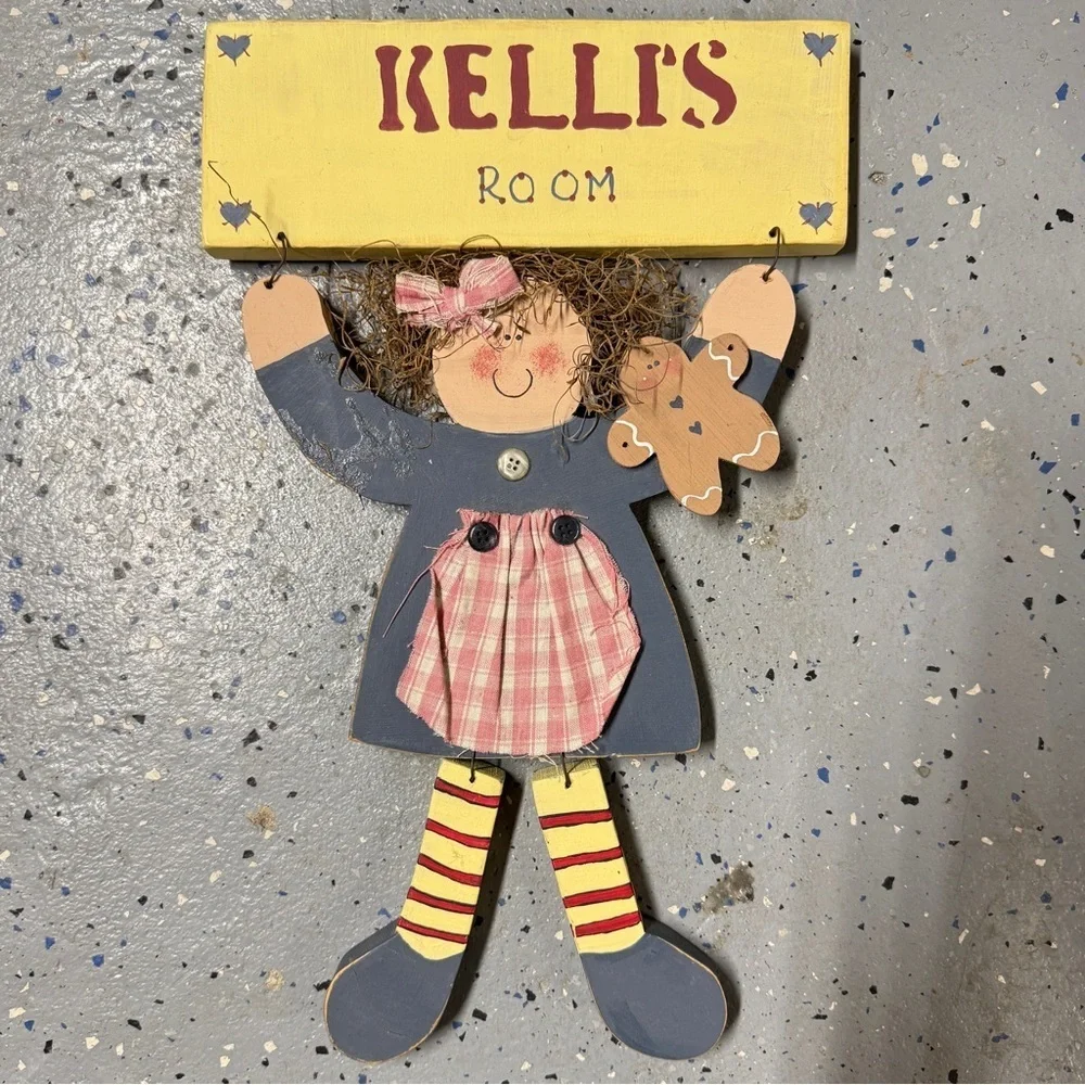 Hand Painted Kelli’s Room Wooden Door Sign